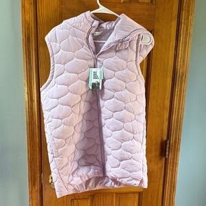 Light purple girls DSG hooded zip Quilted Vest XL 16